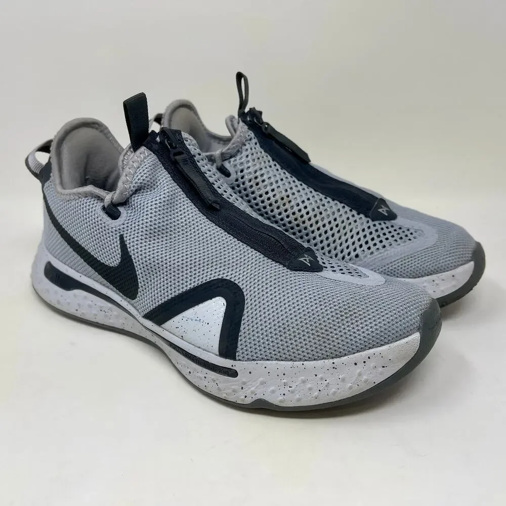 Nike PG 4 Team Basketball Shoes Men's 8 1/2 Wolf Gray 103.5=L.5.7